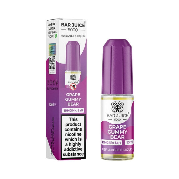 Bar Juice - Grape Gummy Bear 10ml (Nic Salt) 10MG 10ml - 10MG