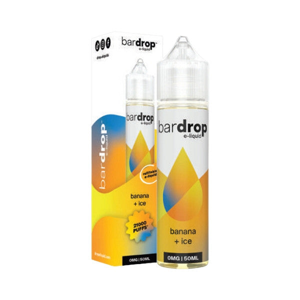 Bar Drop E-Liquid - Banana + Ice 50ml (Shortfill)