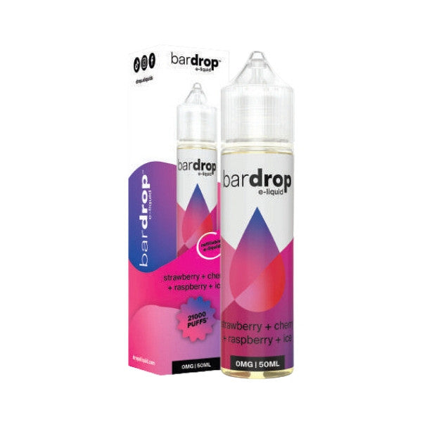 Bar Drop E-Liquid - Strawberry + Cherry + Raspberry + Ice 50ml (Shortfill)