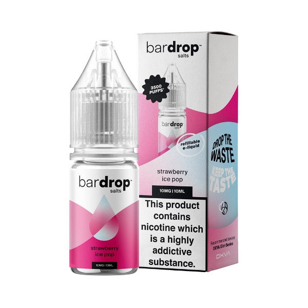 Bar Drop Salts - Strawberry Ice Pop 10ml (Nic Salt)