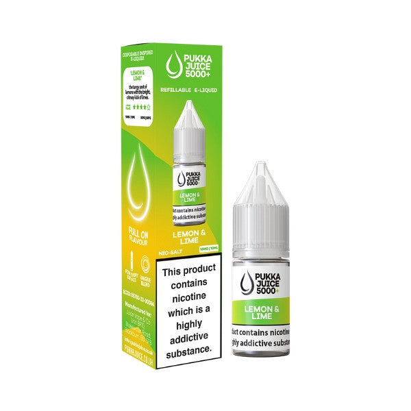 Pukka Juice 5000+ - Lemon & Lime 10ml (Nic Salt)